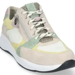 Durea - Wijdte H - Beige met Pastel - 6295 - Uitneembaar Voetbed