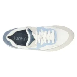 Durea - Wijdte H - Wit met Blauw - 7272 - Uitneembaar voetbed