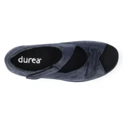 Durea - Wijdte K- 7395 - Blauw - Uitneembaar Voetbed