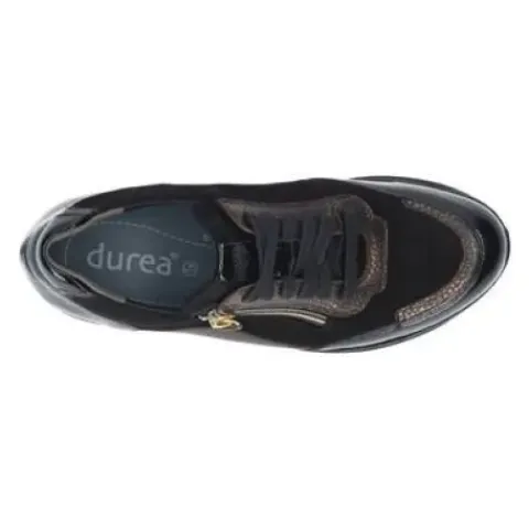 Durea - Wijdte K - 6263 1299 - Zwart - Uitneembaar voetbed
