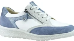 Hartjes - Wijdte K - 162.1608 - Wit met jeans - Uitneembaar voetbed